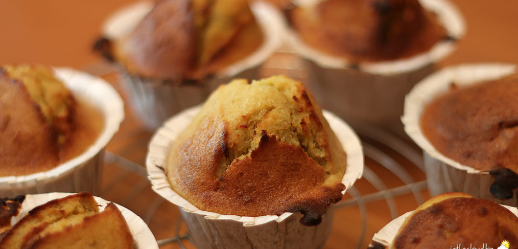 Muffins à la banane au coeur de Nutella