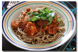 Spaghetti aux boulettes de veau