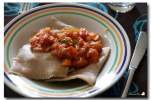 Ravioli au boeuf et à la sauce tomate