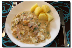 Blanquette de veau aux chipolatas et aux navets