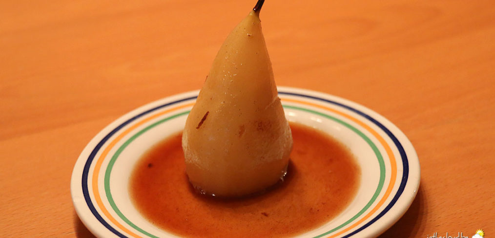 Poire cuite au caramel