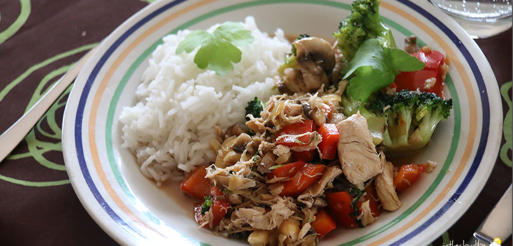 Wok de poulet aux légumes