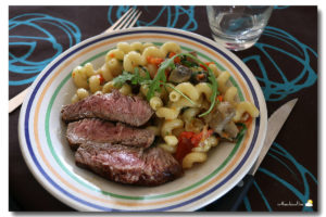 Tournedos et spirellis aux légumes ensoleillés