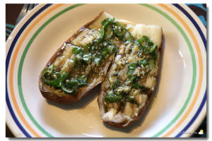 Aubergines à l'ail et au basilic