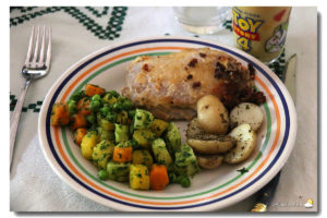 Sauté Ardennais aux pois et carottes de couleurs