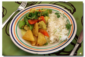 Curry Thaï et riz blanc