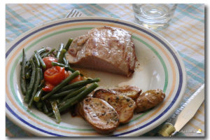 Sauté de veau aux haricots tomatés