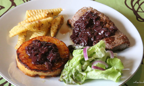 Steak de courge butternut à la bordelaise