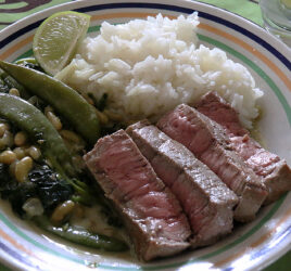 Tournedos et curry de légumes aux flageolets