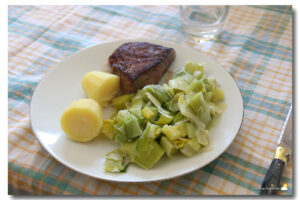 Tournedos poêlé, poireaux & pomme de terre