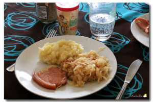 Kassler, choucroute & purée de navets