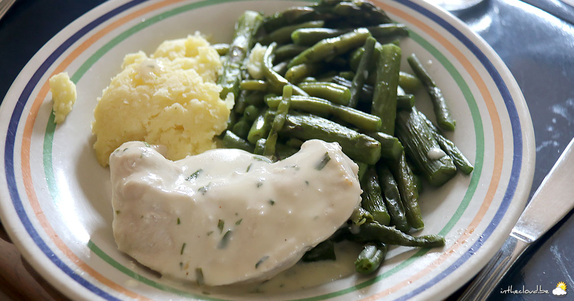 Escalope de poulet aux légumes verts - La cuisine d'Olivier