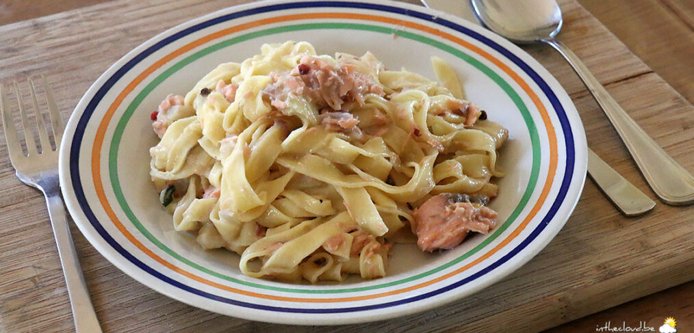 Tagliatelles aux deux saumons, chicons et fenouil