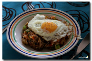 wok à l'orientale au soleil levant